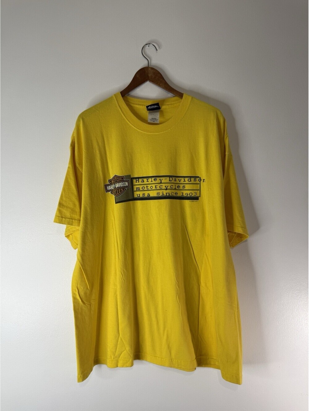 2003 Yellow Harley Davidson Brandon Florida T-Shirt Men's Size XXL